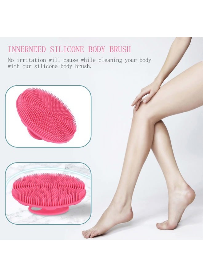 Innerneed (Pink) - Food-grade Soft Silicone Body Scrubber Shower Brush Handheld Cleansing Skin Brush, Gentle Exfoliating and Lather Well (Pink) - Image 5